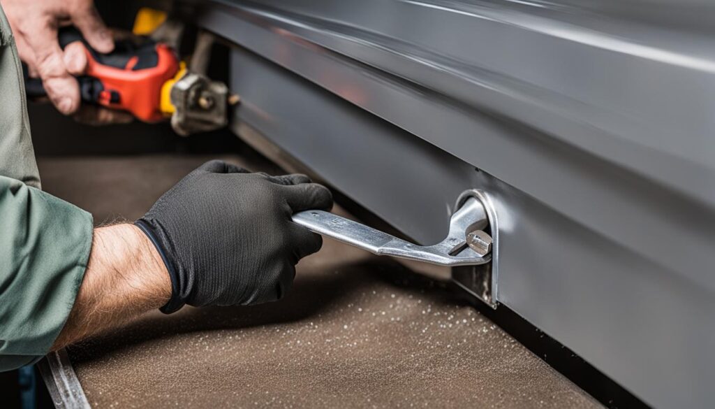 garage door track repair process garage door track repair process