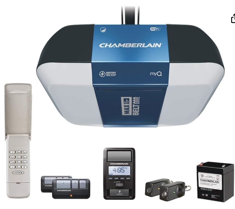 Chamberlain B1381T Battery Backup - myQ Smartphone Controlled - Ultra Quiet