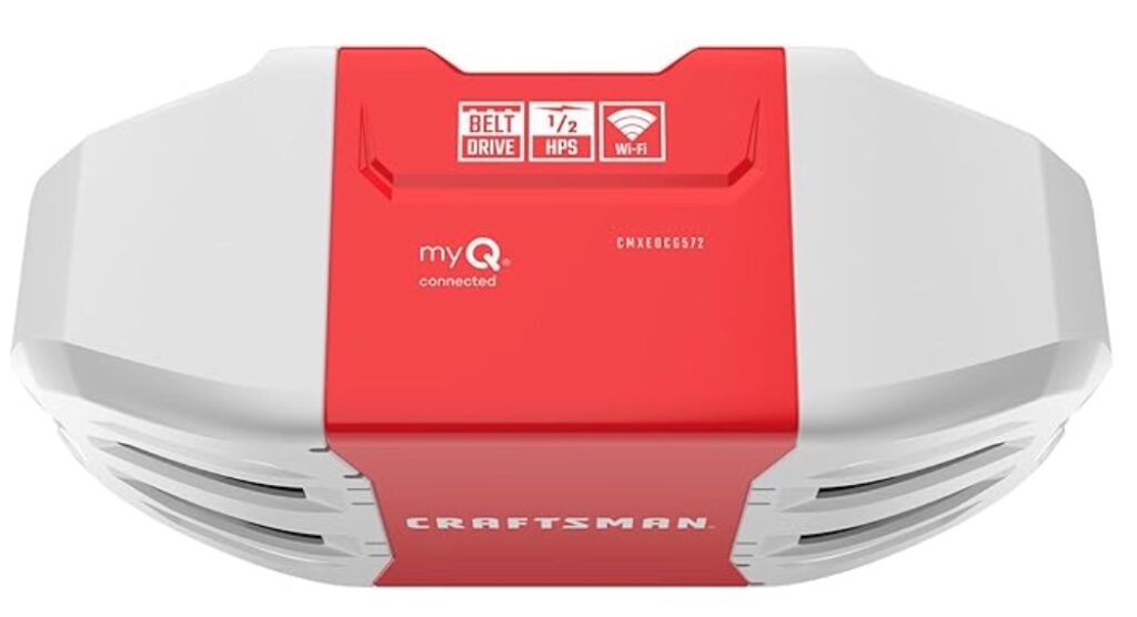 Craftsman 1:2 HP Smart myQ Smartphone Belt Drive Wireless Keypad Red